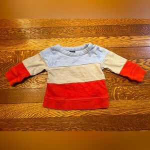 Baby GAP Blue Gray & Orange Cotton Sweatshirt Size 6-12 Months
